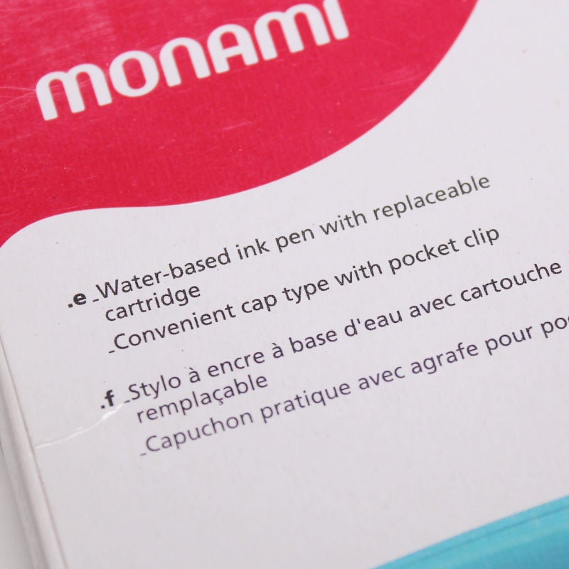 Monami Plus Felt Tip Fine Liner Pen - White Body - Black - Pack of 12 - Image 5